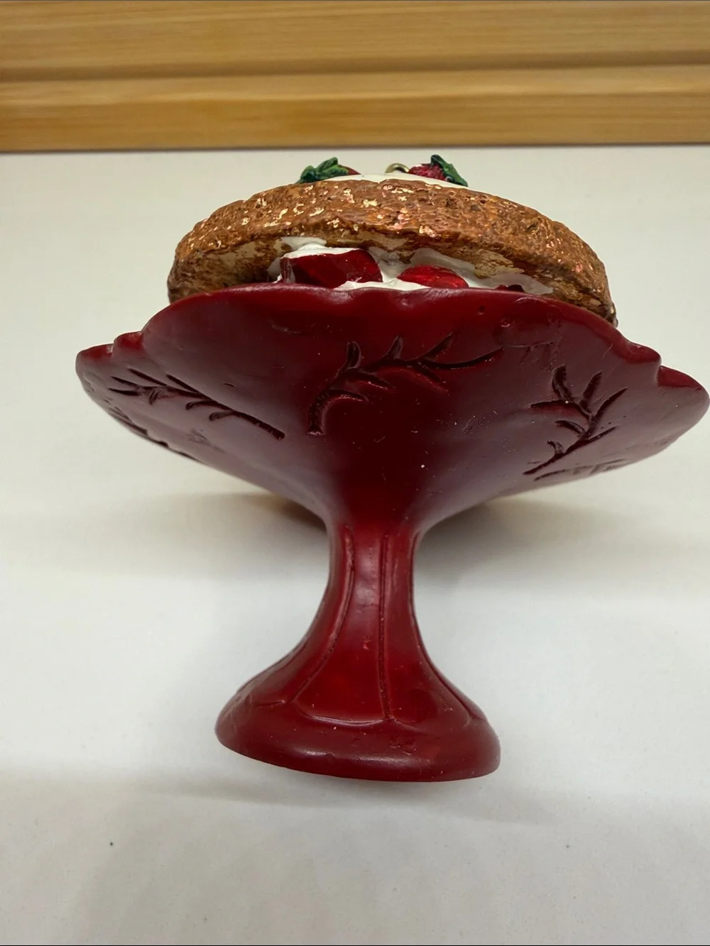 VTG Serendipity New York City Strawberry Pie Dessert Christmas Ornament